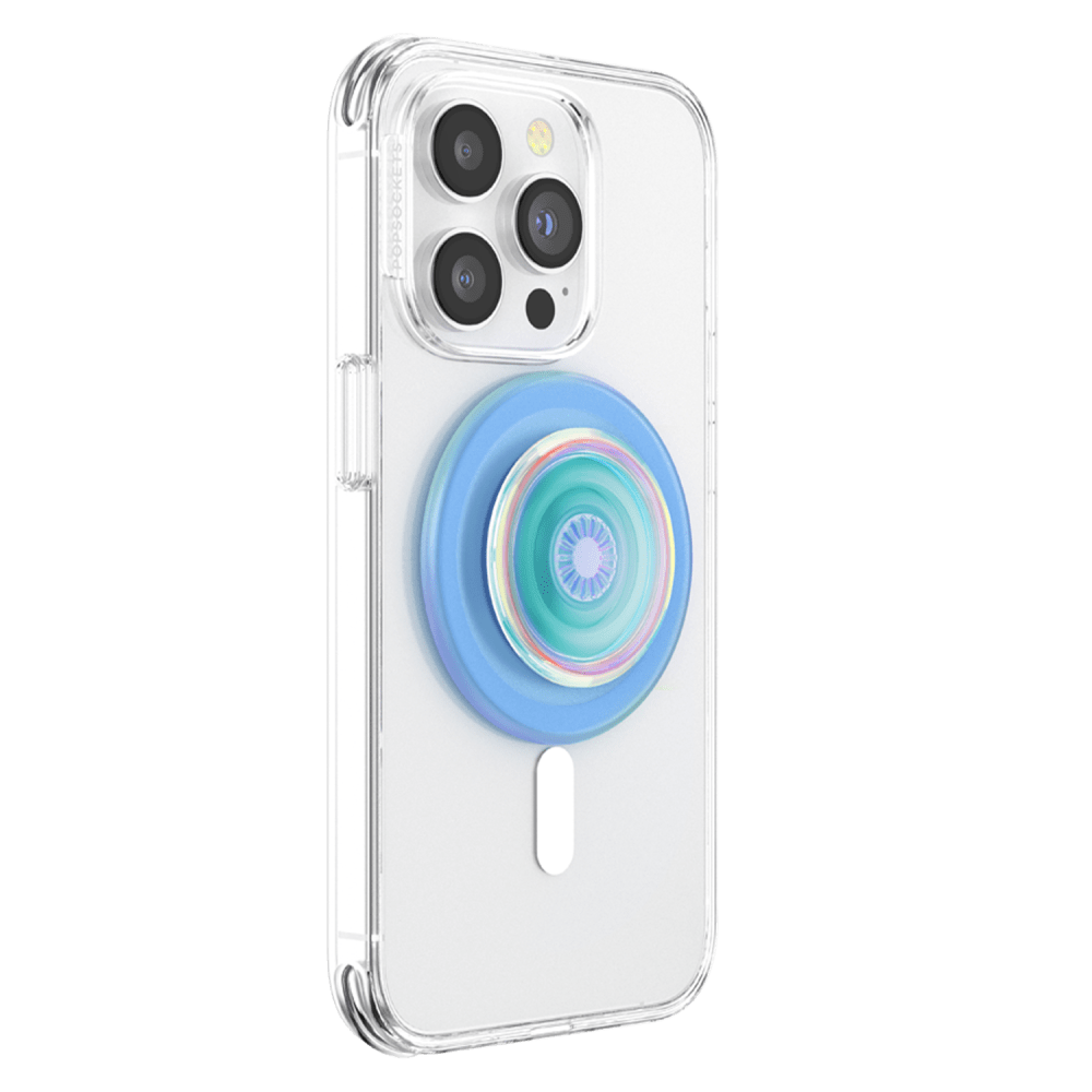 Wholesale cell phone accessory PopSockets - PopGrip MagSafe Circle - Blue Iridescent Translucent