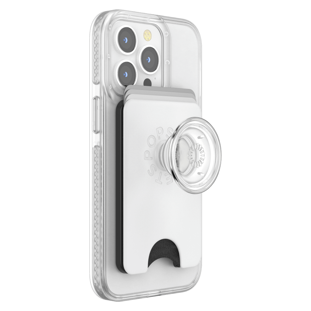 Wholesale cell phone accessory PopSockets - MagSafe PopWallet Plus - White Clear