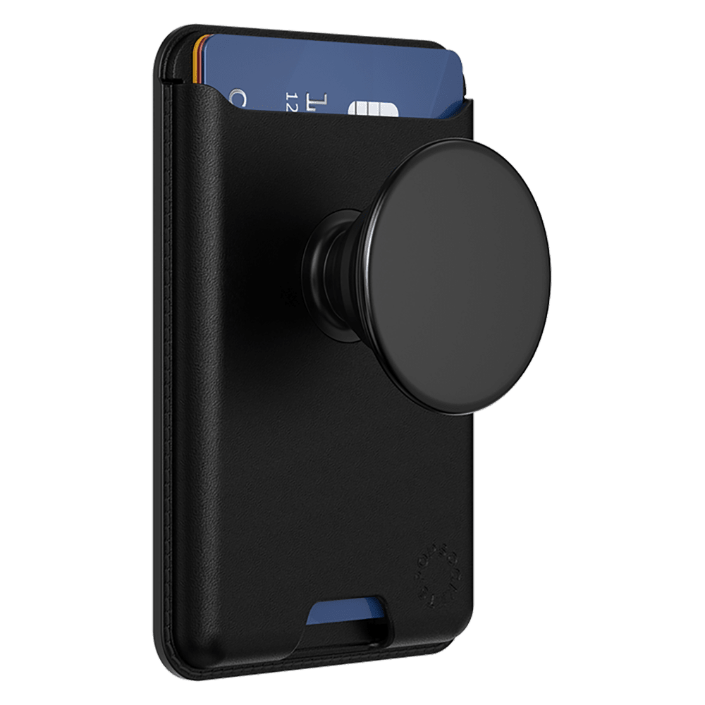 Wholesale cell phone accessory PopSockets - SoftGoods MagSafe PopWallet Plus - Black