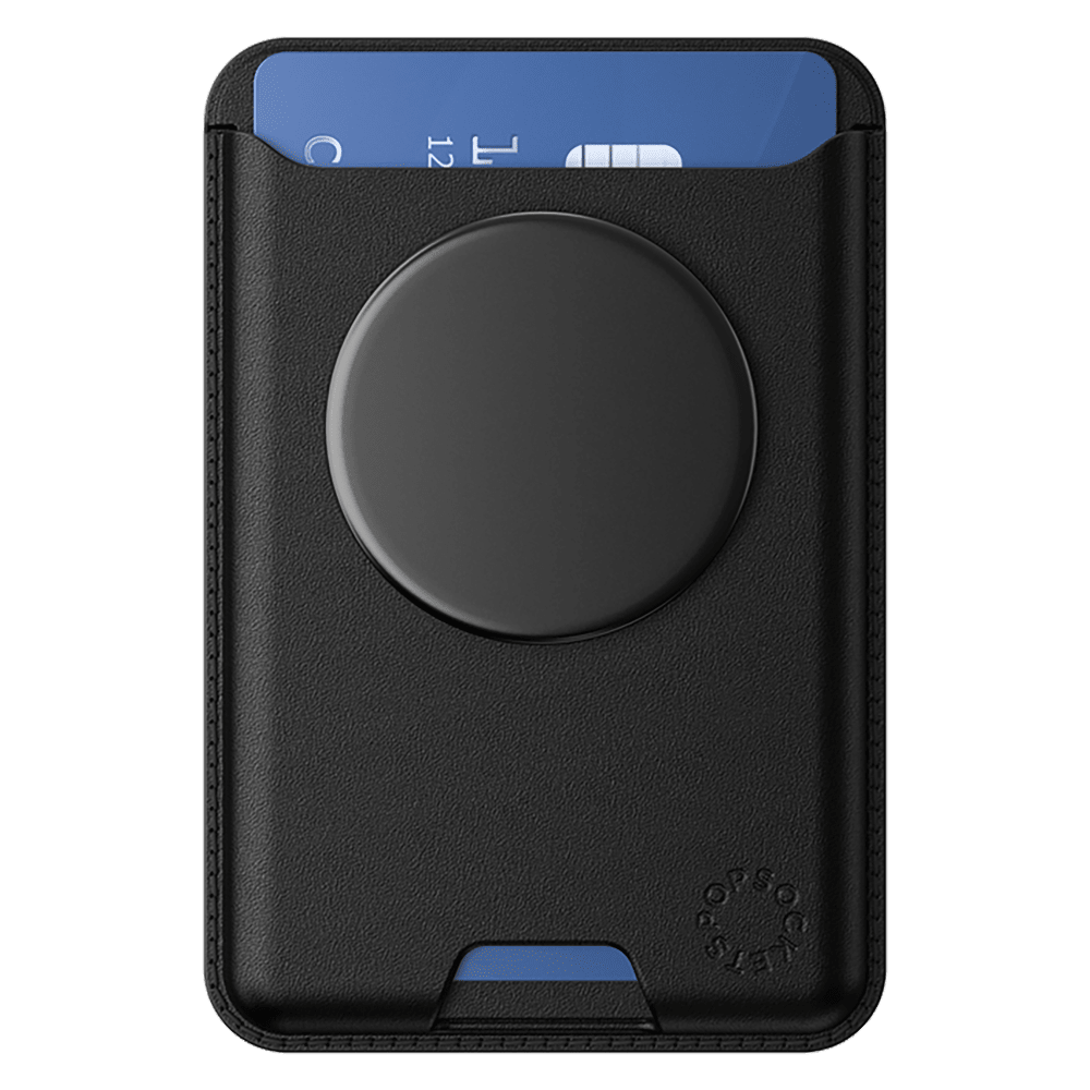 Wholesale cell phone accessory PopSockets - SoftGoods MagSafe PopWallet Plus - Black