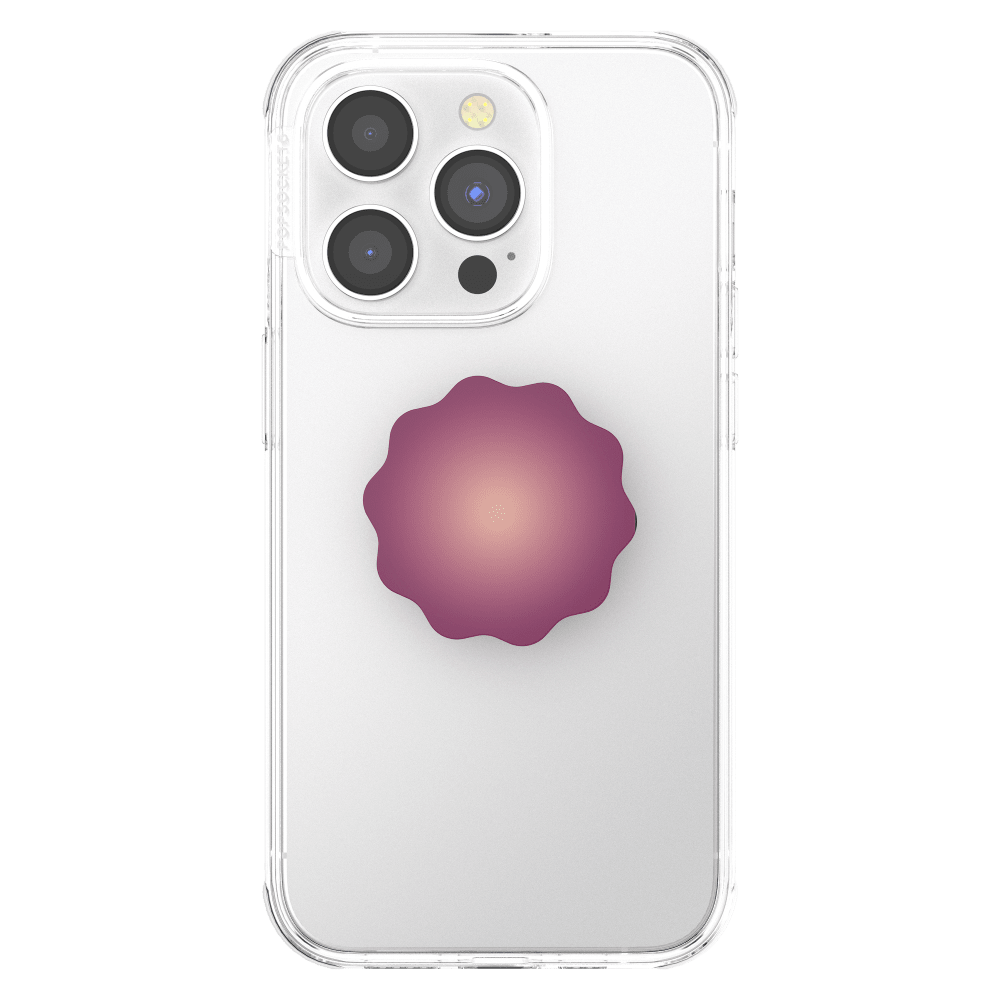 Wholesale cell phone accessory PopSockets - PopGrip - Molded Flower Red Wine Translucent