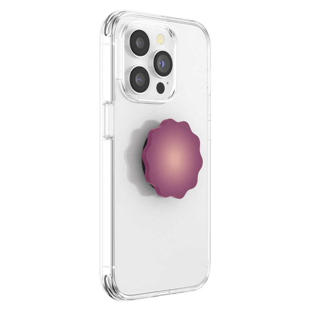 Wholesale cell phone accessory PopSockets - PopGrip - Molded Flower Red Wine Translucent