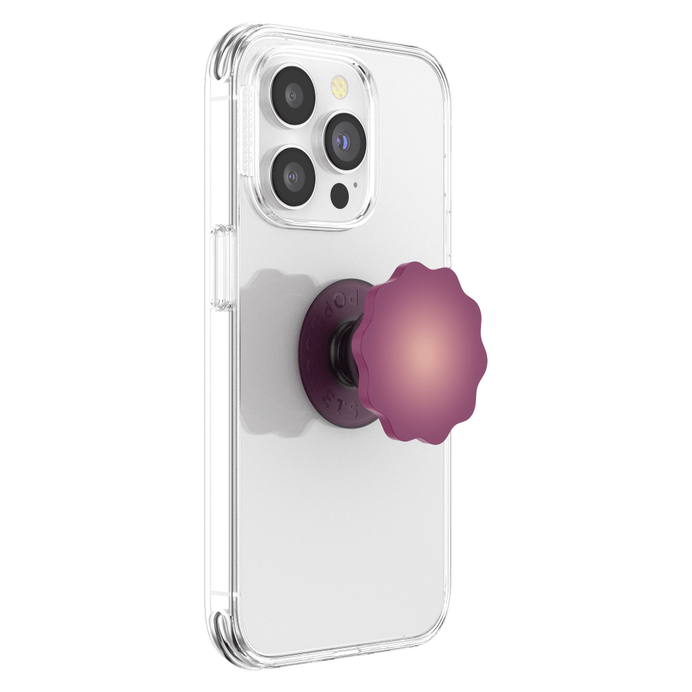 Wholesale cell phone accessory PopSockets - PopGrip - Molded Flower Red Wine Translucent