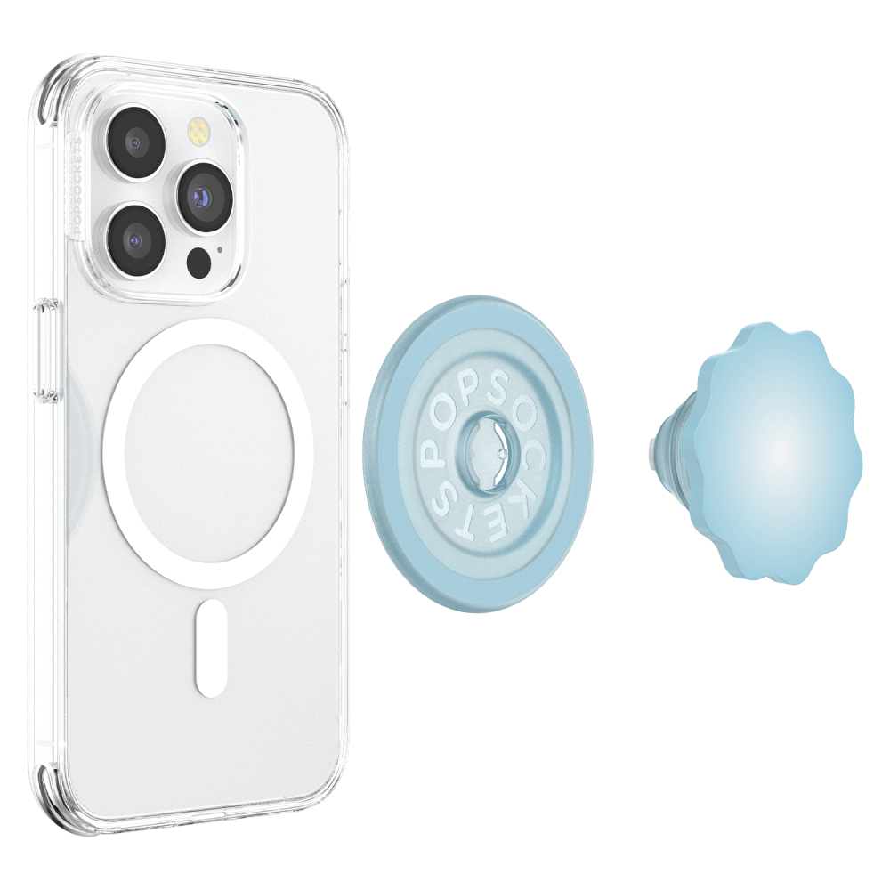 Wholesale cell phone accessory PopSockets - PopGrip MagSafe Circle - Molded Flower Blue Sigh