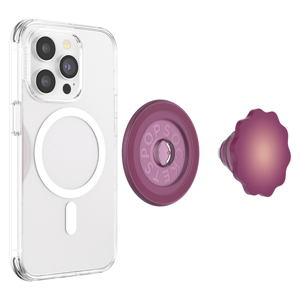 Wholesale cell phone accessory PopSockets - PopGrip MagSafe Circle - Molded Flower Red Wine