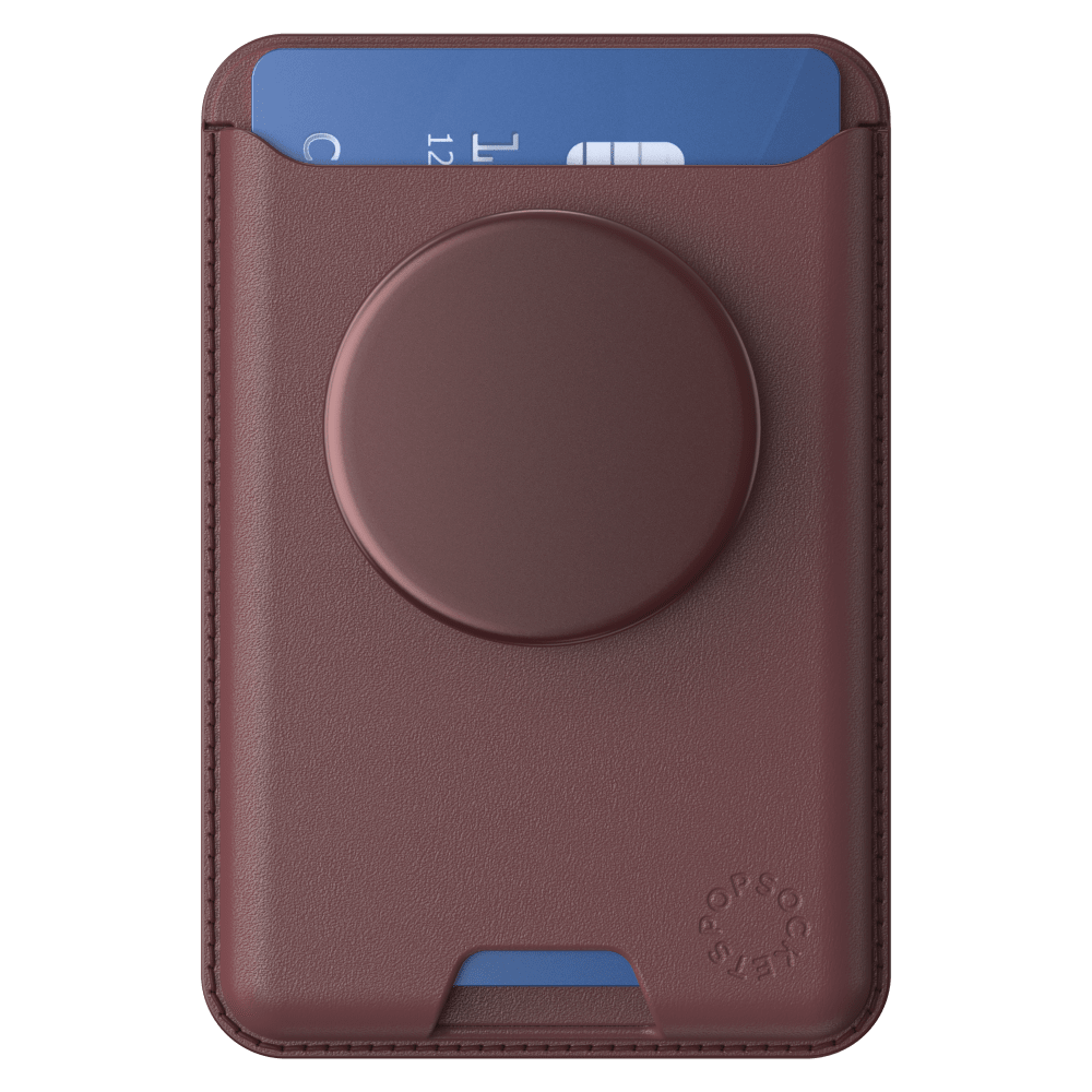Wholesale cell phone accessory PopSockets - MagSafe PopWallet Plus - Oxblood Alum
