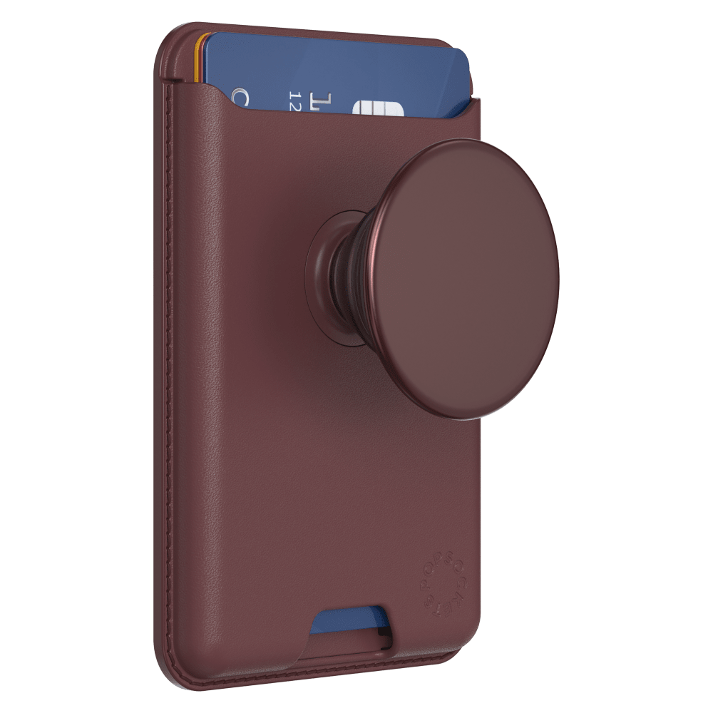 Wholesale cell phone accessory PopSockets - MagSafe PopWallet Plus - Oxblood Alum