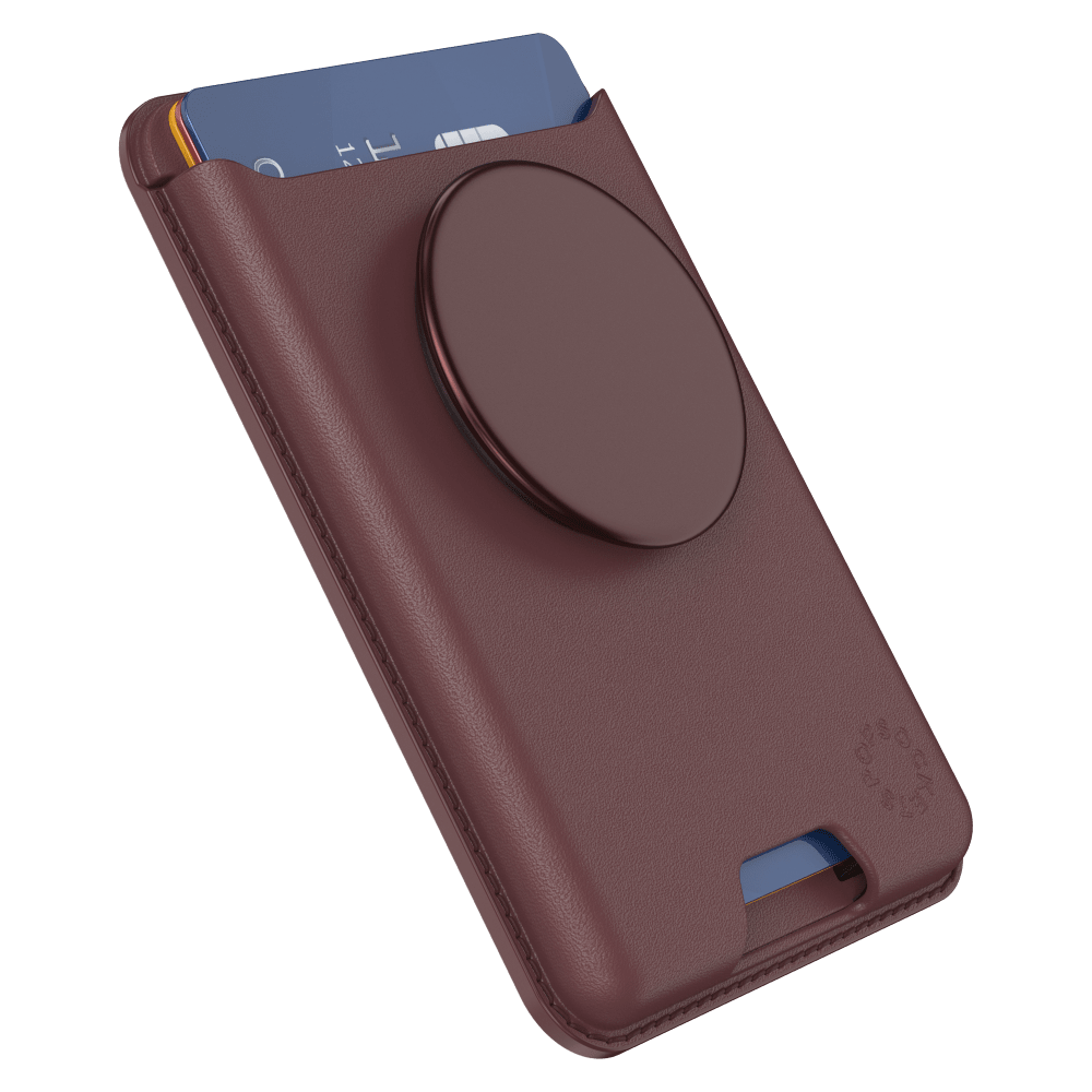 Wholesale cell phone accessory PopSockets - MagSafe PopWallet Plus - Oxblood Alum