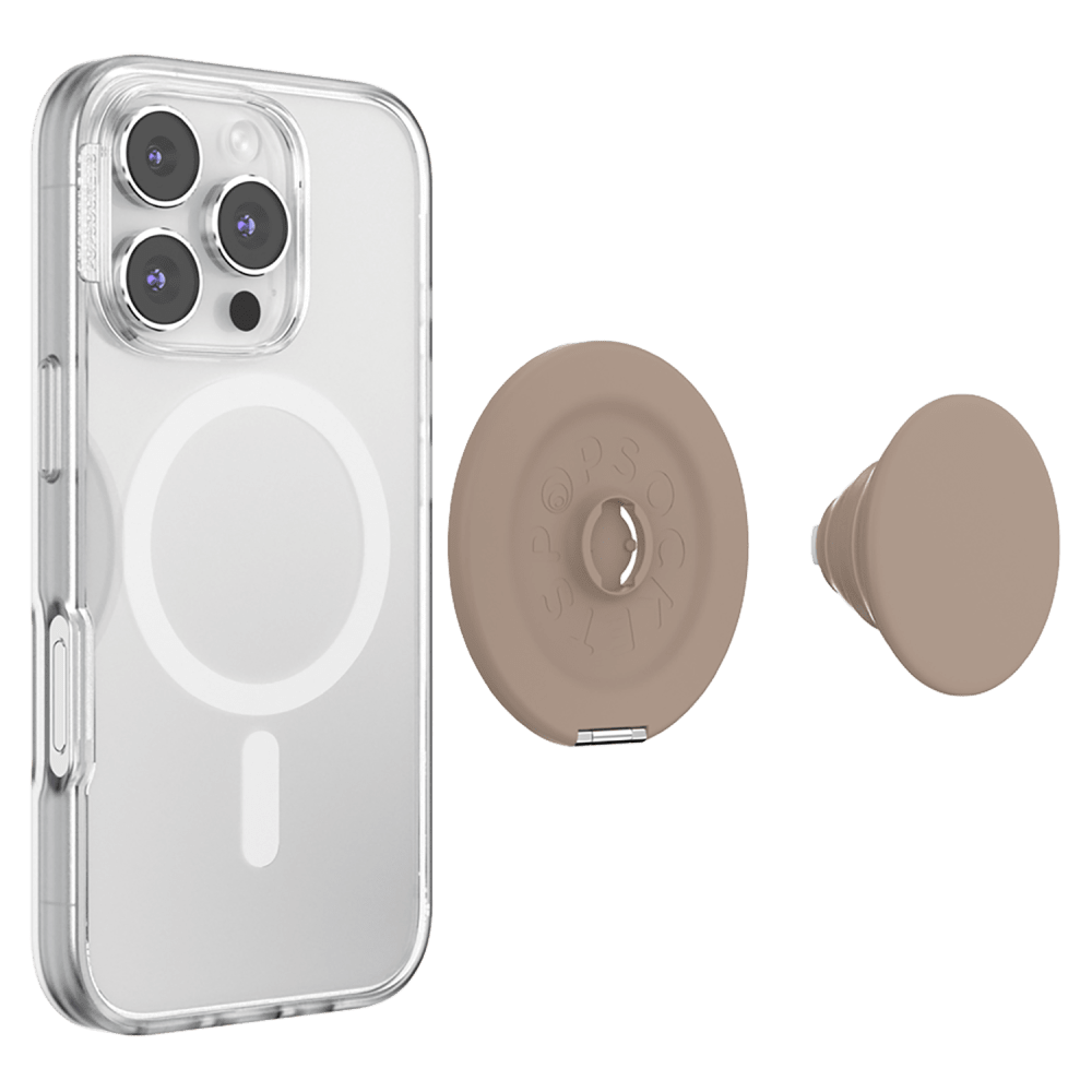 Wholesale cell phone accessory Popsockets - PopGrip KickOut MagSafe Circle - Latte