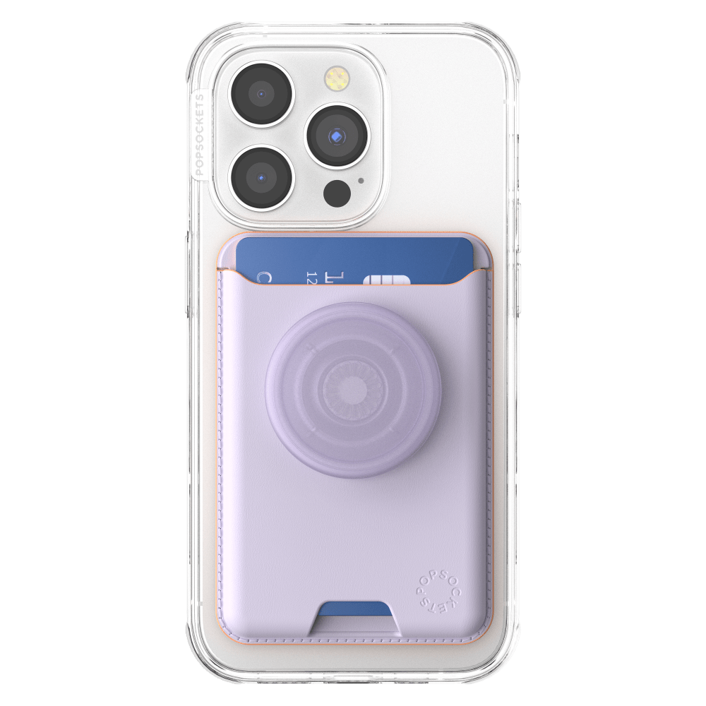 Wholesale cell phone accessory PopSockets - SoftGoods MagSafe PopWallet Plus - Pale Lavender