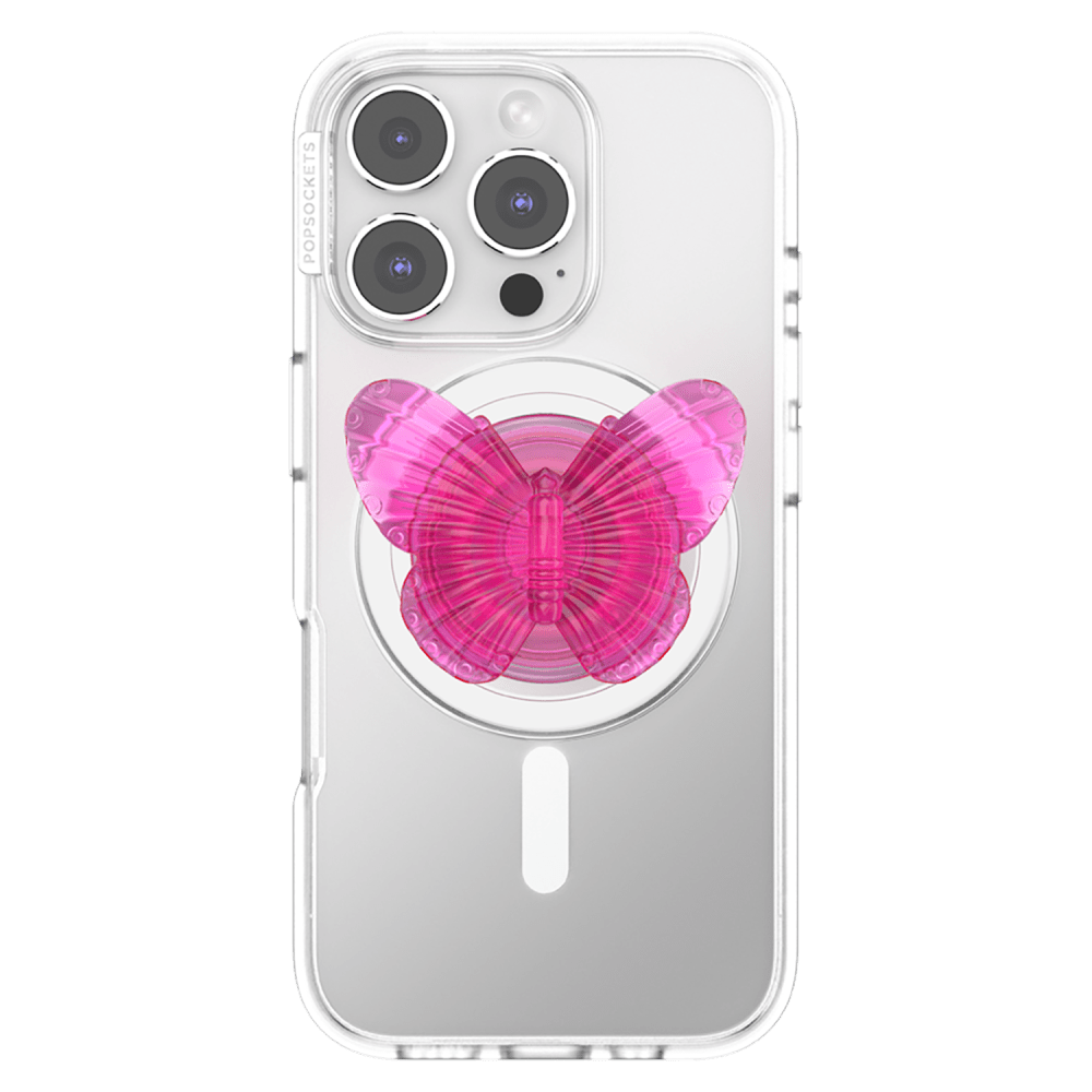 Wholesale cell phone accessory PopSockets - PopGrip MagSafe Circle - Molded Butterfly Magenta