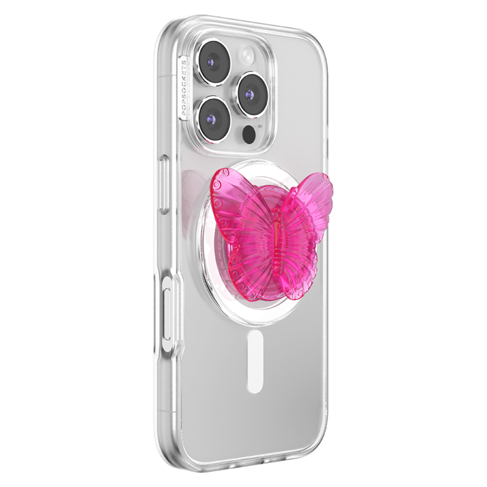 Wholesale cell phone accessory PopSockets - PopGrip MagSafe Circle - Molded Butterfly Magenta