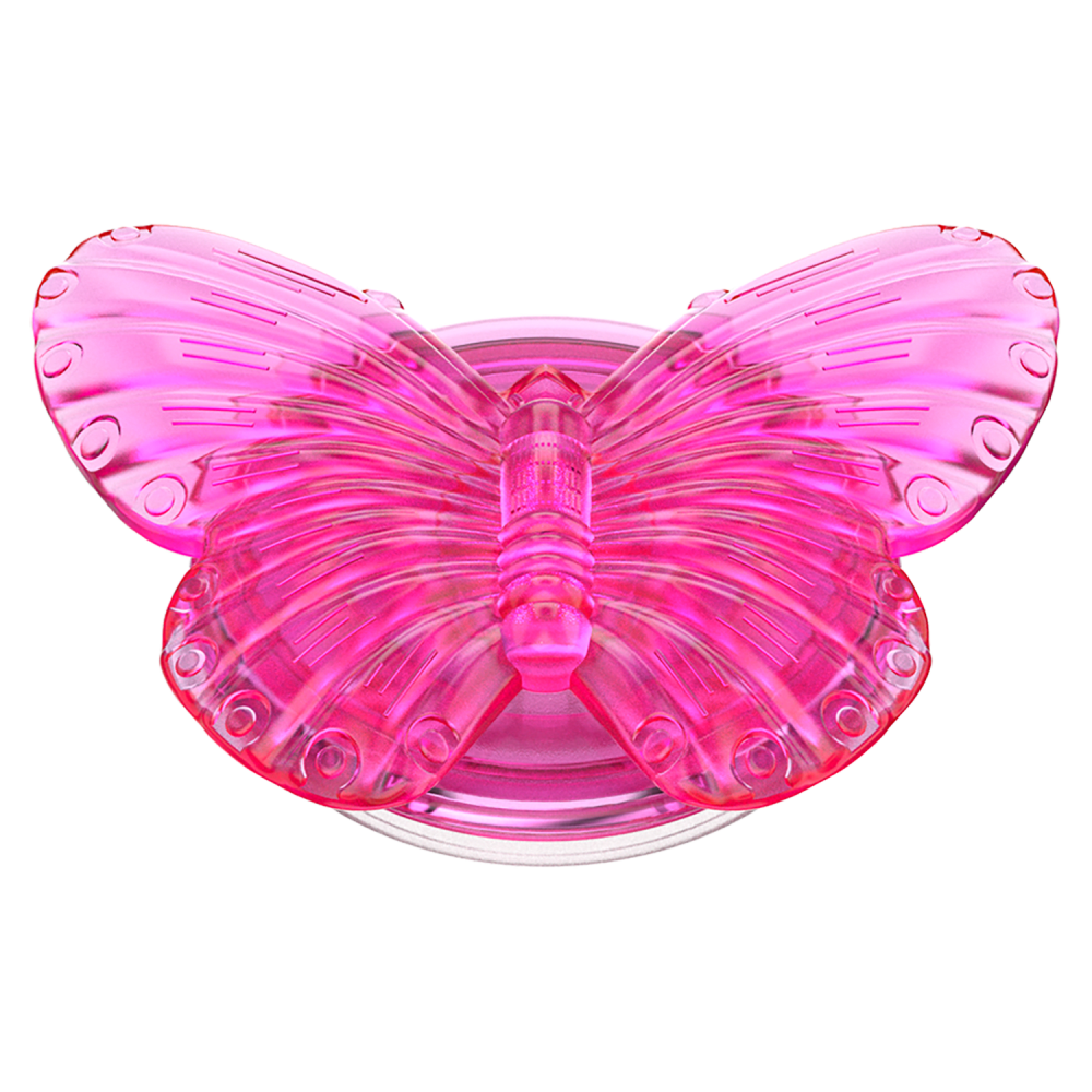Wholesale cell phone accessory Popsockets - PopGrip - Molded Butterfly Magenta