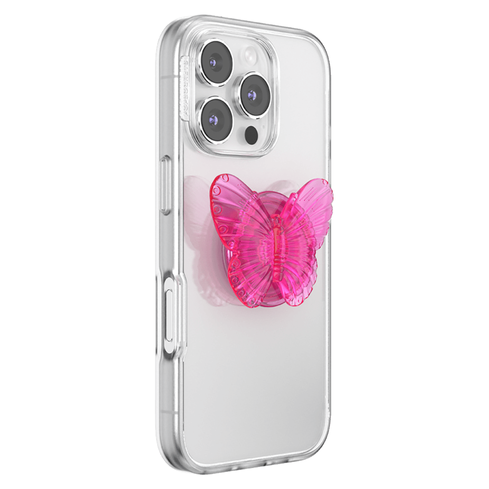 Wholesale cell phone accessory Popsockets - PopGrip - Molded Butterfly Magenta