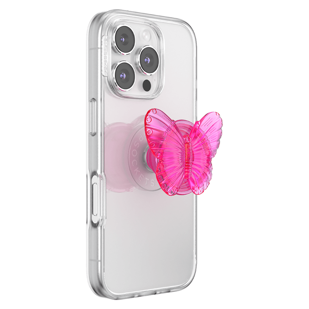 Wholesale cell phone accessory Popsockets - PopGrip - Molded Butterfly Magenta