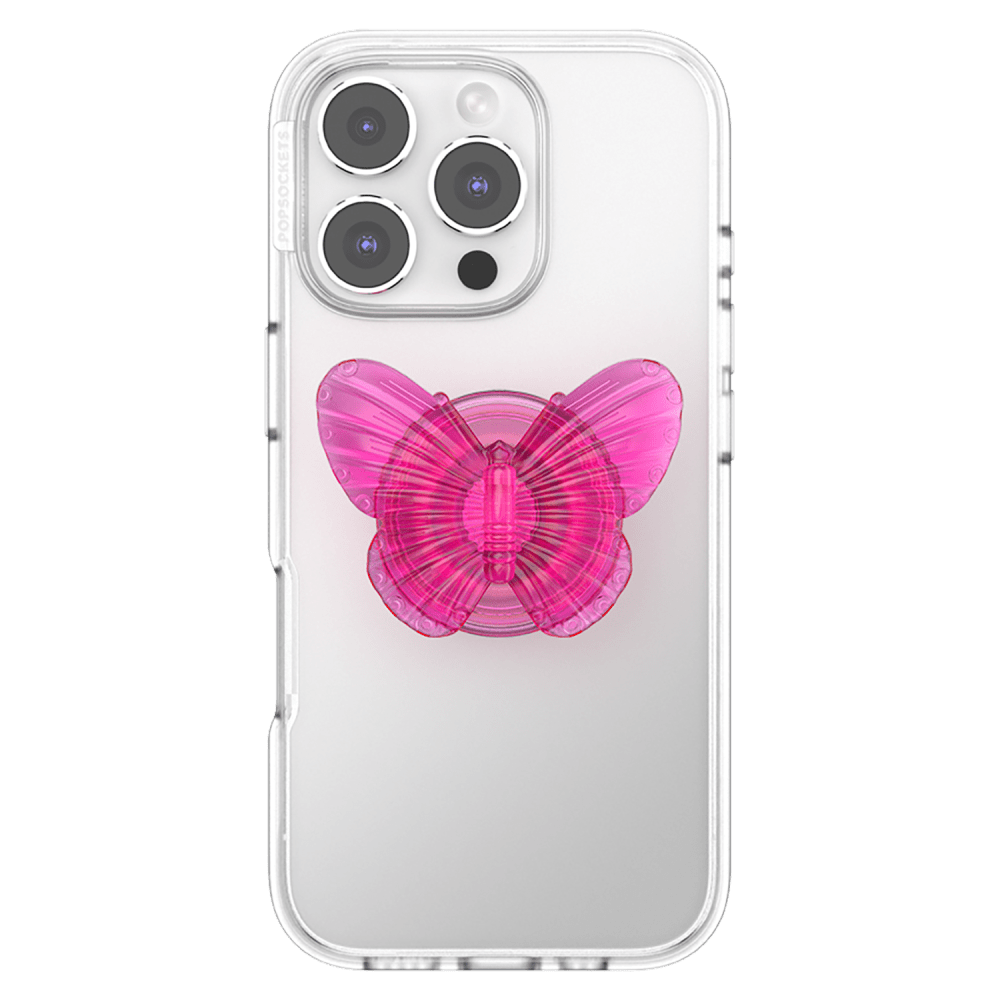 Wholesale cell phone accessory Popsockets - PopGrip - Molded Butterfly Magenta