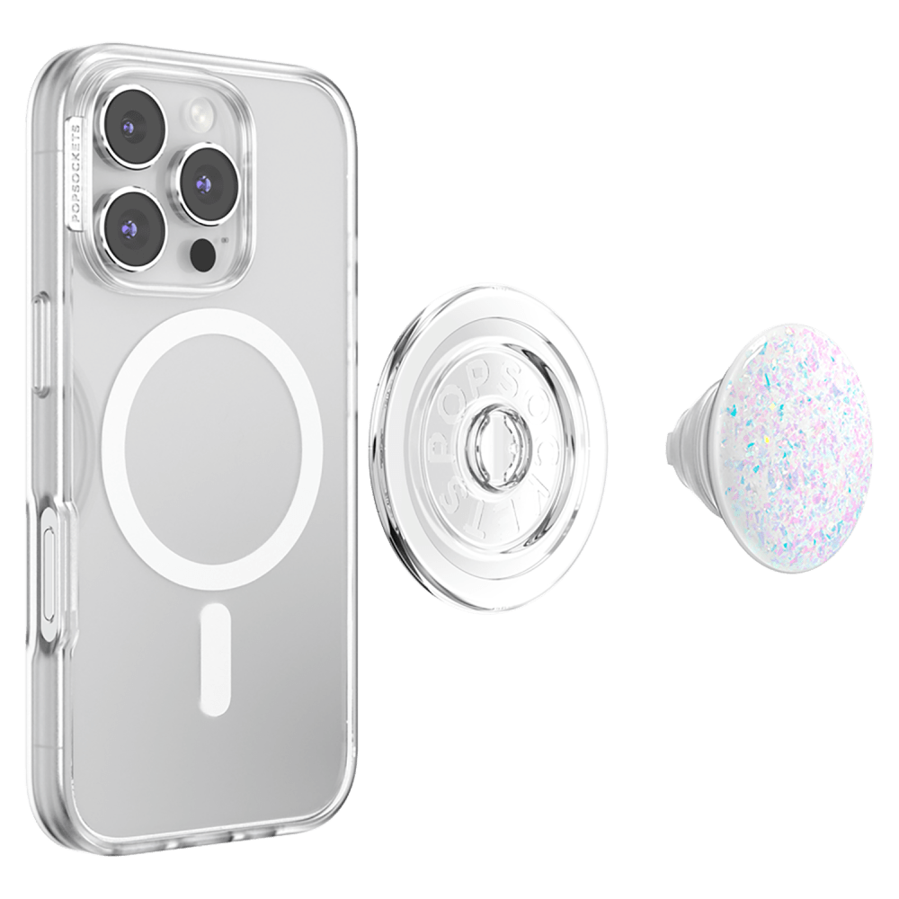Wholesale cell phone accessory PopSockets - PopGrip MagSafe Circle - Iridescent Confetti White