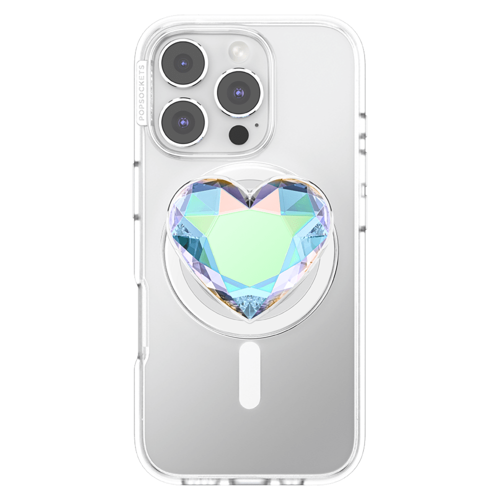 Wholesale cell phone accessory Popsockets - PopGrip MagSafe Circle - Iridescent Dichroic Heart