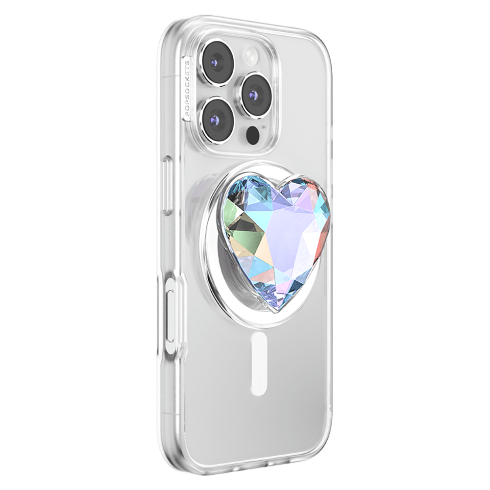 Wholesale cell phone accessory Popsockets - PopGrip MagSafe Circle - Iridescent Dichroic Heart