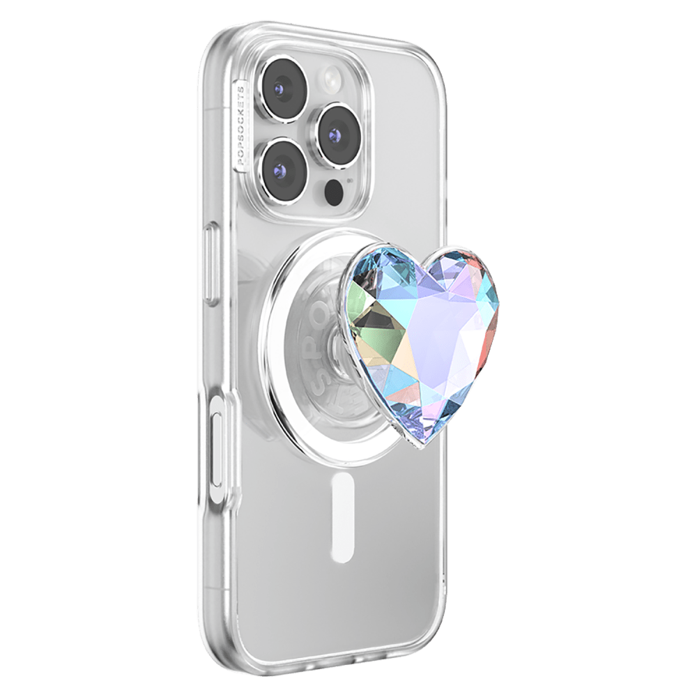 Wholesale cell phone accessory Popsockets - PopGrip MagSafe Circle - Iridescent Dichroic Heart