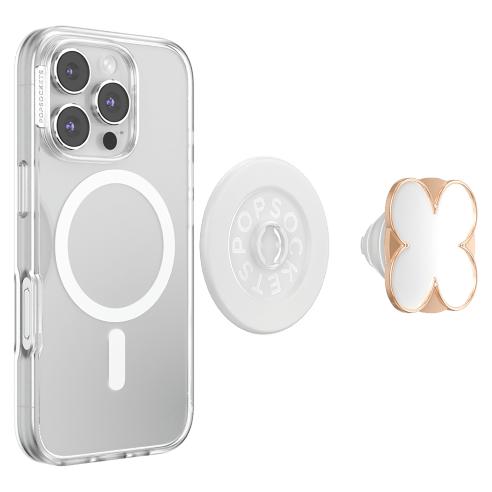 Wholesale cell phone accessory Popsockets - PopGrip MagSafe Circle - Enamel Clover Rose Gold
