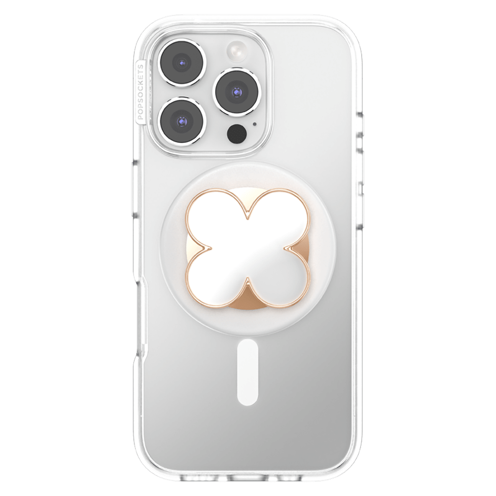 Wholesale cell phone accessory Popsockets - PopGrip MagSafe Circle - Enamel Clover Rose Gold