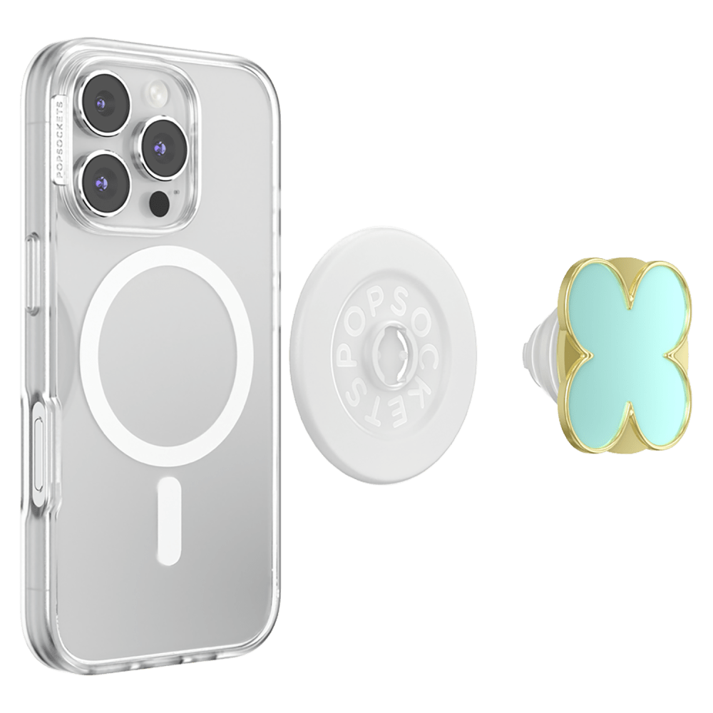 Wholesale cell phone accessory Popsockets - PopGrip MagSafe Circle - Enamel Clover Mint