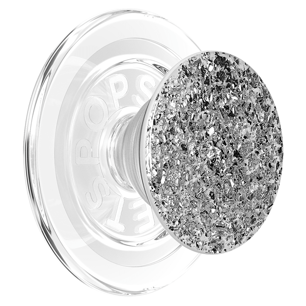 Wholesale cell phone accessory Popsockets - PopGrip MagSafe Circle - Confetti Foil Silver