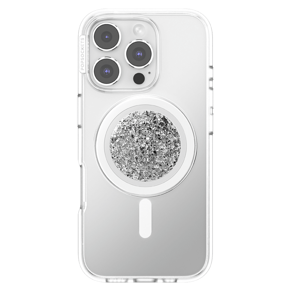 Wholesale cell phone accessory Popsockets - PopGrip MagSafe Circle - Confetti Foil Silver
