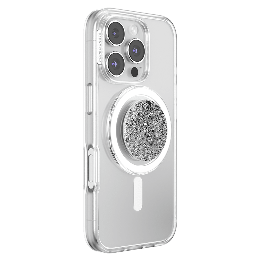 Wholesale cell phone accessory Popsockets - PopGrip MagSafe Circle - Confetti Foil Silver
