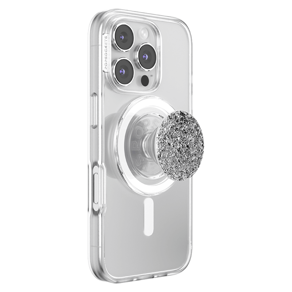 Wholesale cell phone accessory Popsockets - PopGrip MagSafe Circle - Confetti Foil Silver