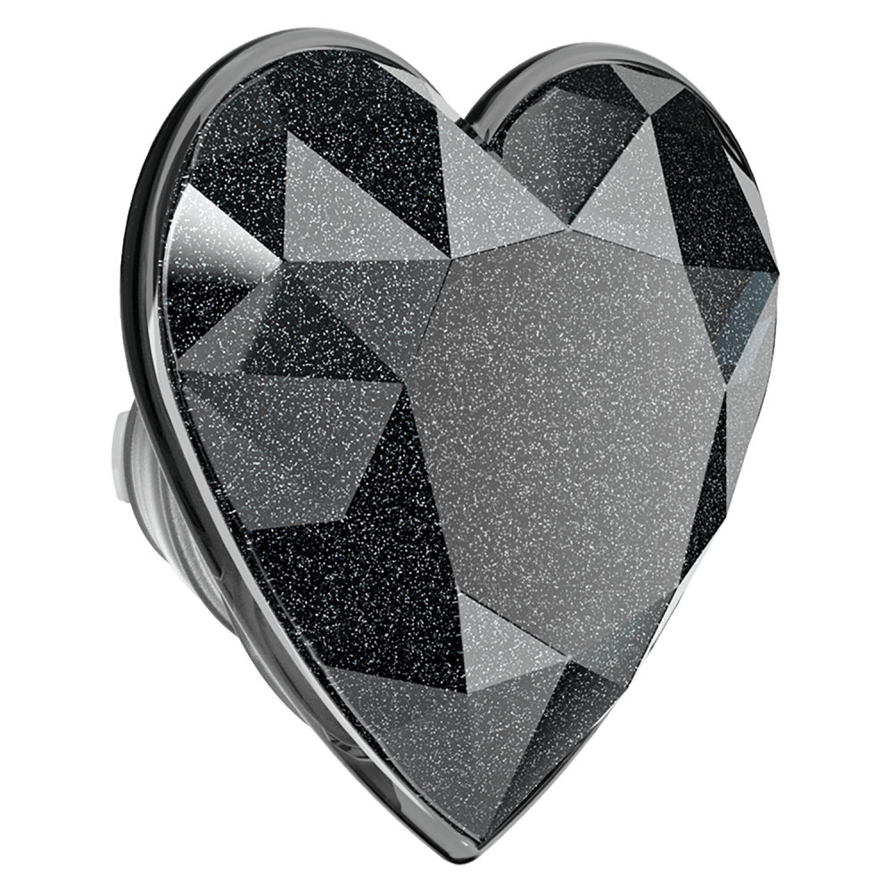 Wholesale cell phone accessory PopSockets - PopGrip MagSafe Circle - Crystal Heart Black Glitter