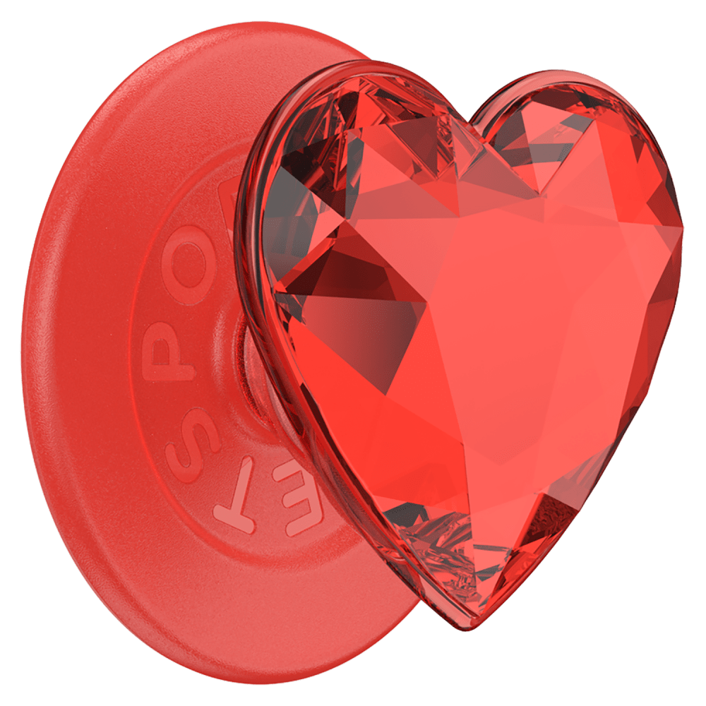 Wholesale cell phone accessory PopSockets - PopGrip MagSafe Circle - Crystal Heart Rosso