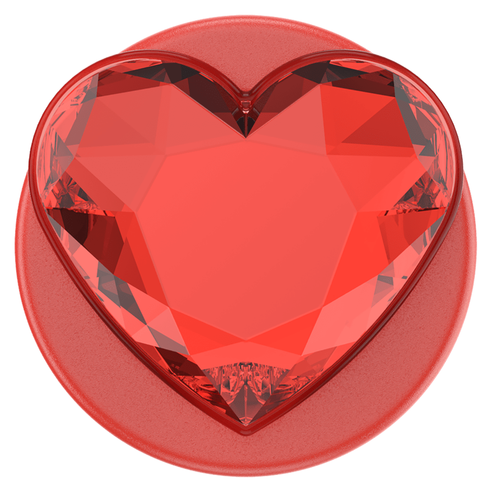 Wholesale cell phone accessory PopSockets - PopGrip MagSafe Circle - Crystal Heart Rosso