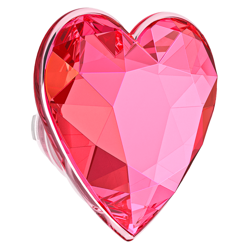 Wholesale cell phone accessory PopSockets - PopGrip MagSafe Circle - Crystal Heart Neon Pink