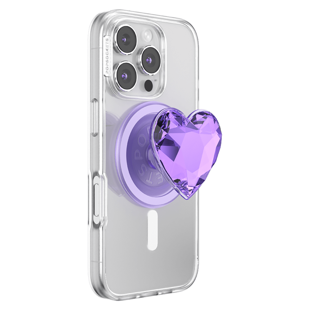 Wholesale cell phone accessory PopSockets - PopGrip MagSafe Circle - Crystal Heart Lavender