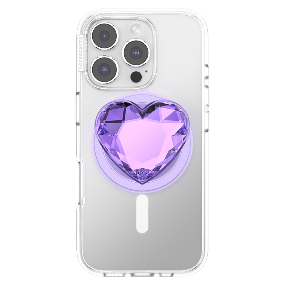 Wholesale cell phone accessory PopSockets - PopGrip MagSafe Circle - Crystal Heart Lavender