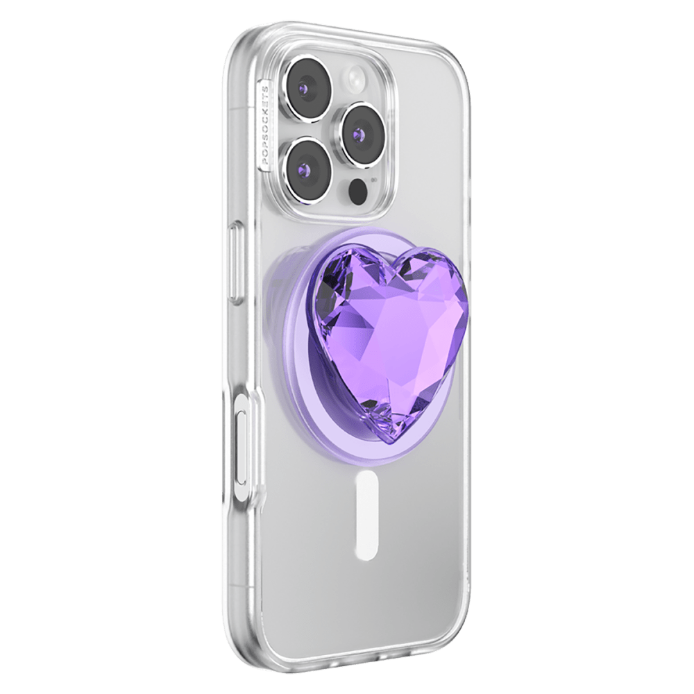 Wholesale cell phone accessory PopSockets - PopGrip MagSafe Circle - Crystal Heart Lavender