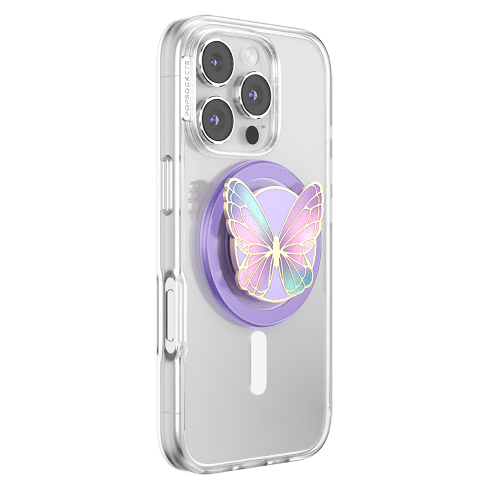 Wholesale cell phone accessory PopSockets - PopGrip MagSafe Circle - Enamel Butterfly Prism