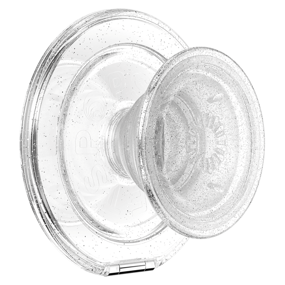 Wholesale cell phone accessory PopSockets - PopGrip KickOut MagSafe Circle - Clear Glitter