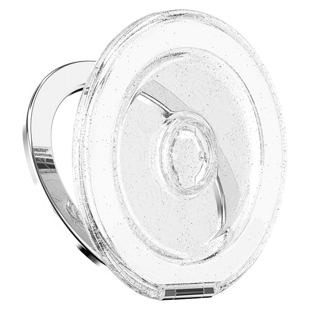 Wholesale cell phone accessory PopSockets - PopGrip KickOut MagSafe Circle - Clear Glitter
