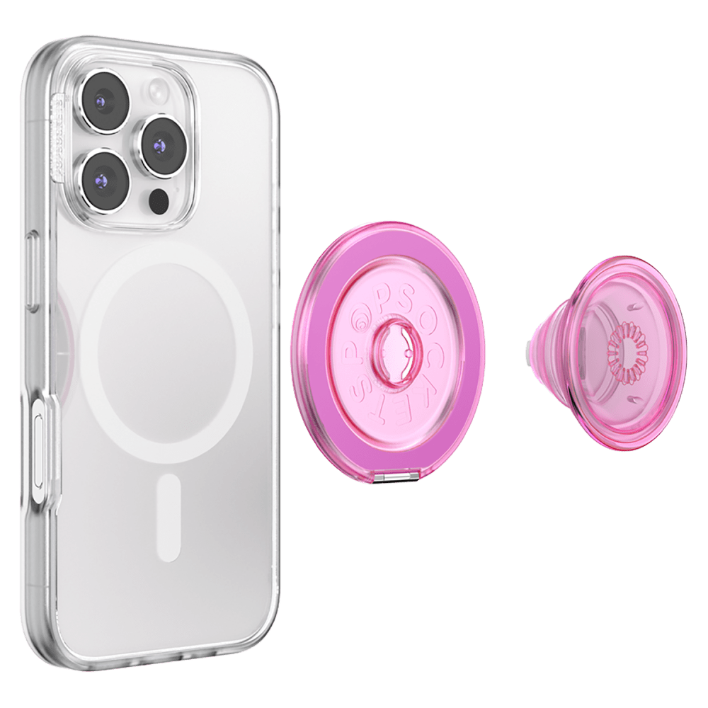 Wholesale cell phone accessory PopSockets - PopGrip KickOut MagSafe Circle - Translucent Baby