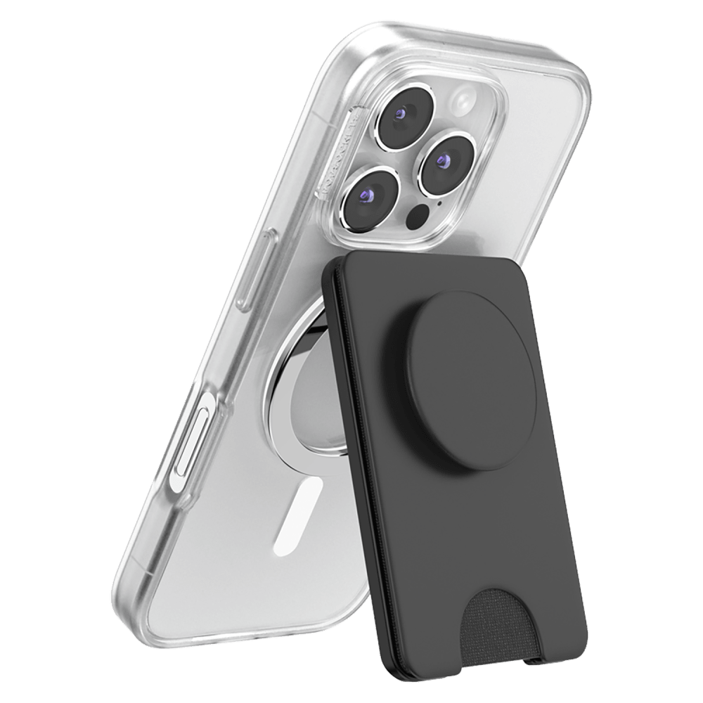 Wholesale cell phone accessory PopSockets - MagSafe PopWallet KickOut Plus - Black