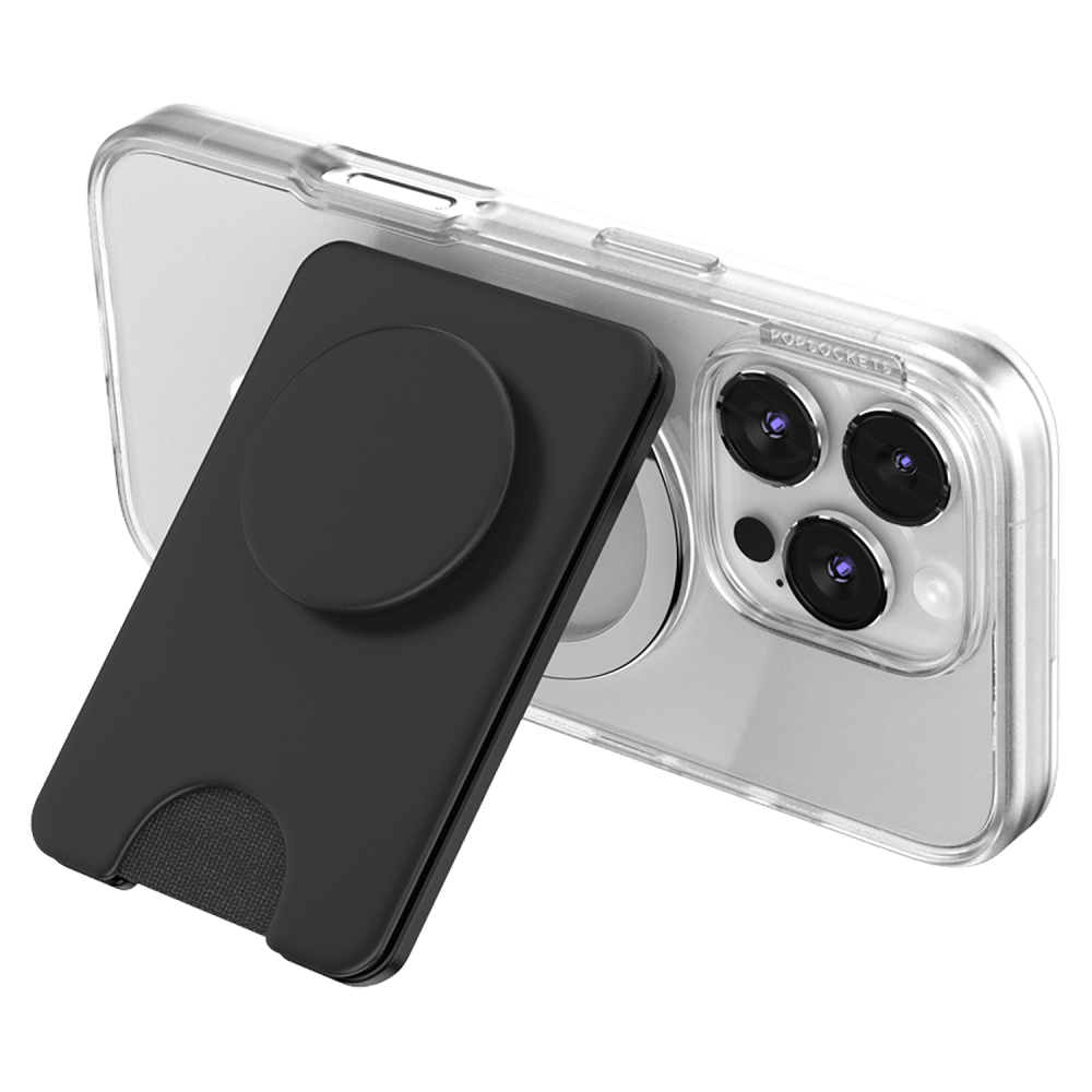 Wholesale cell phone accessory PopSockets - MagSafe PopWallet KickOut Plus - Black