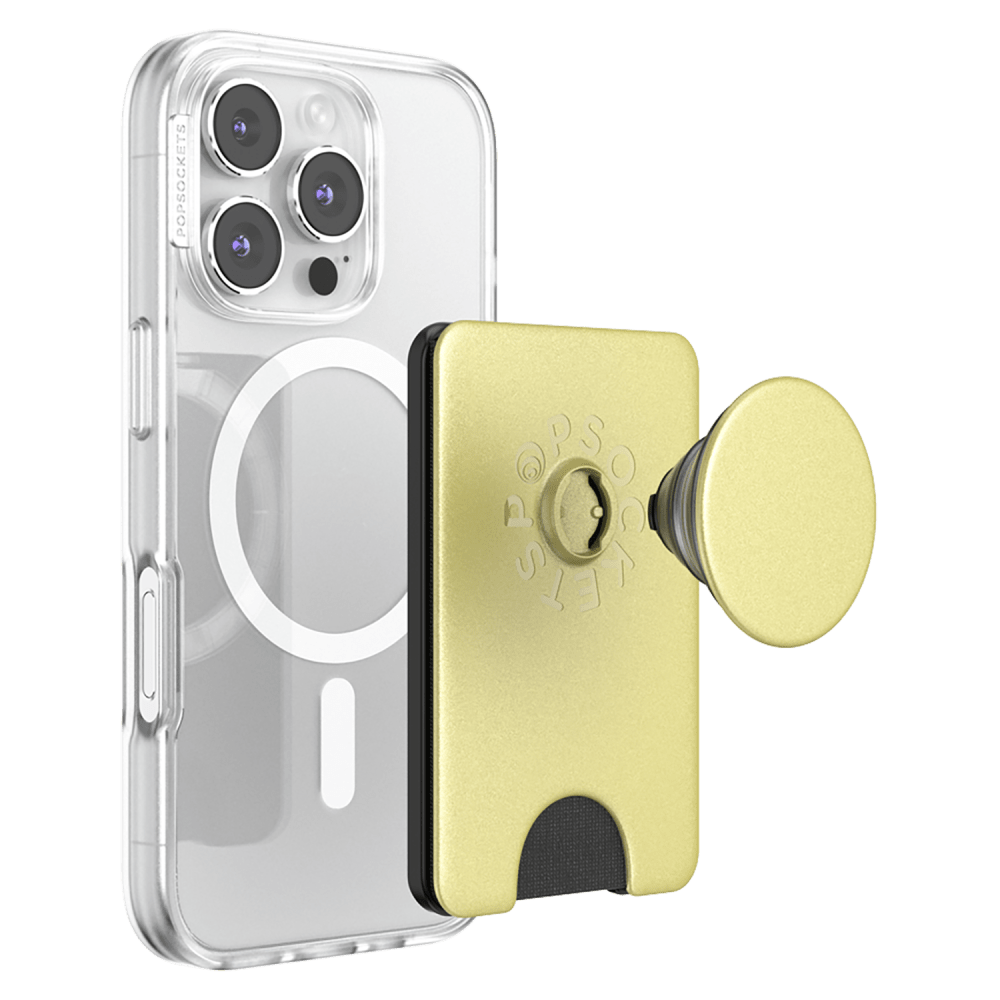 Wholesale cell phone accessory PopSockets - MagSafe PopWallet KickOut Plus - Painted Gold