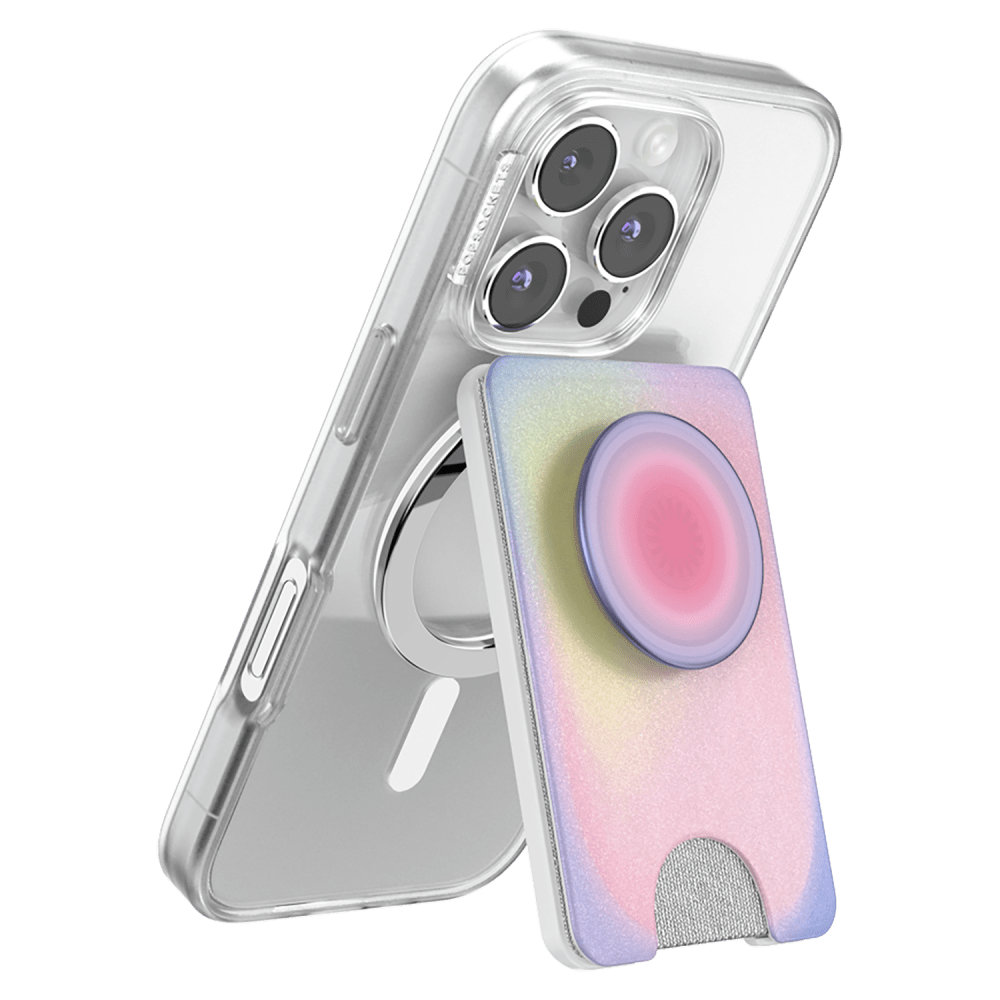 Wholesale cell phone accessory PopSockets - MagSafe PopWallet KickOut Plus - Aura