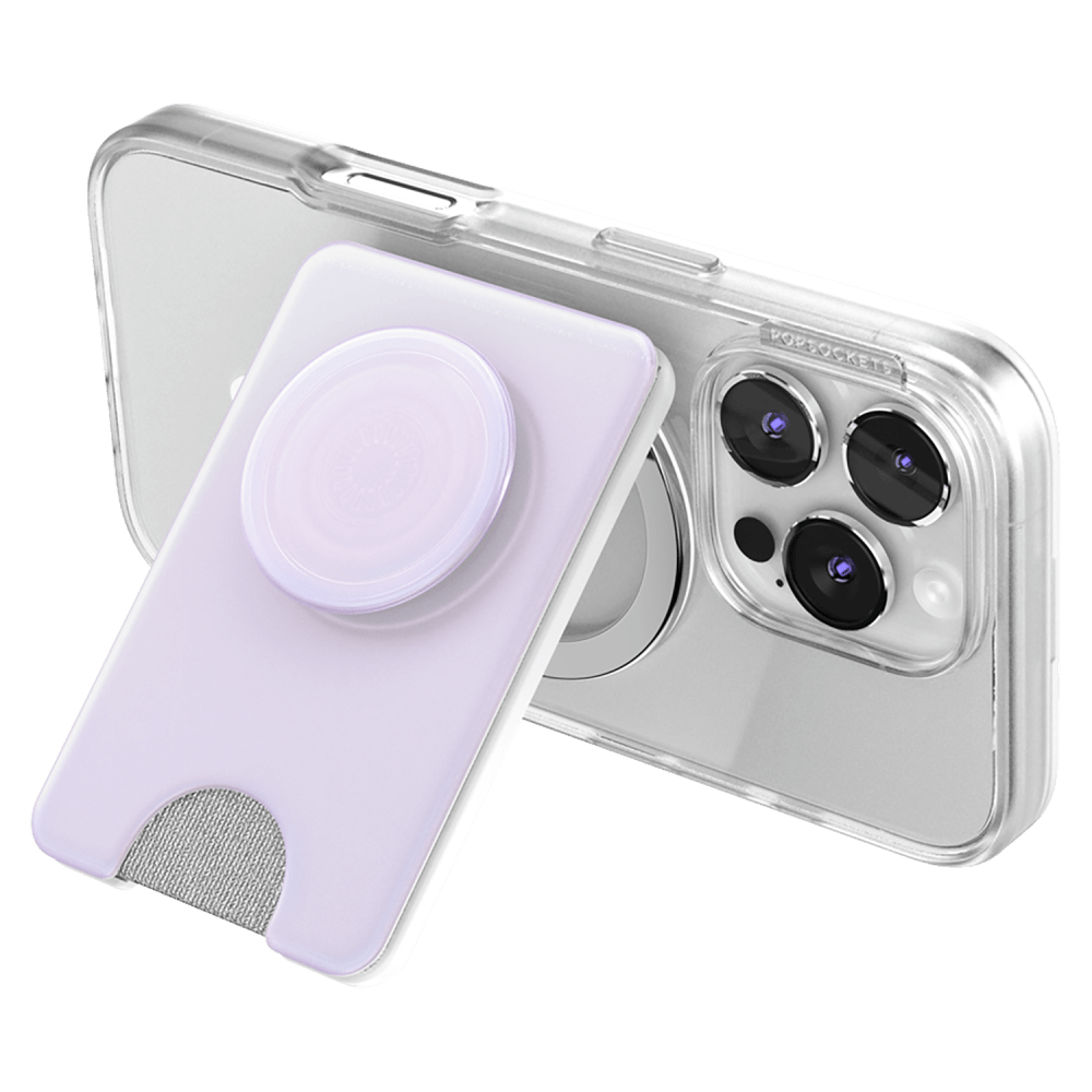 Wholesale cell phone accessory PopSockets - MagSafe PopWallet KickOut Plus - Opalescent White