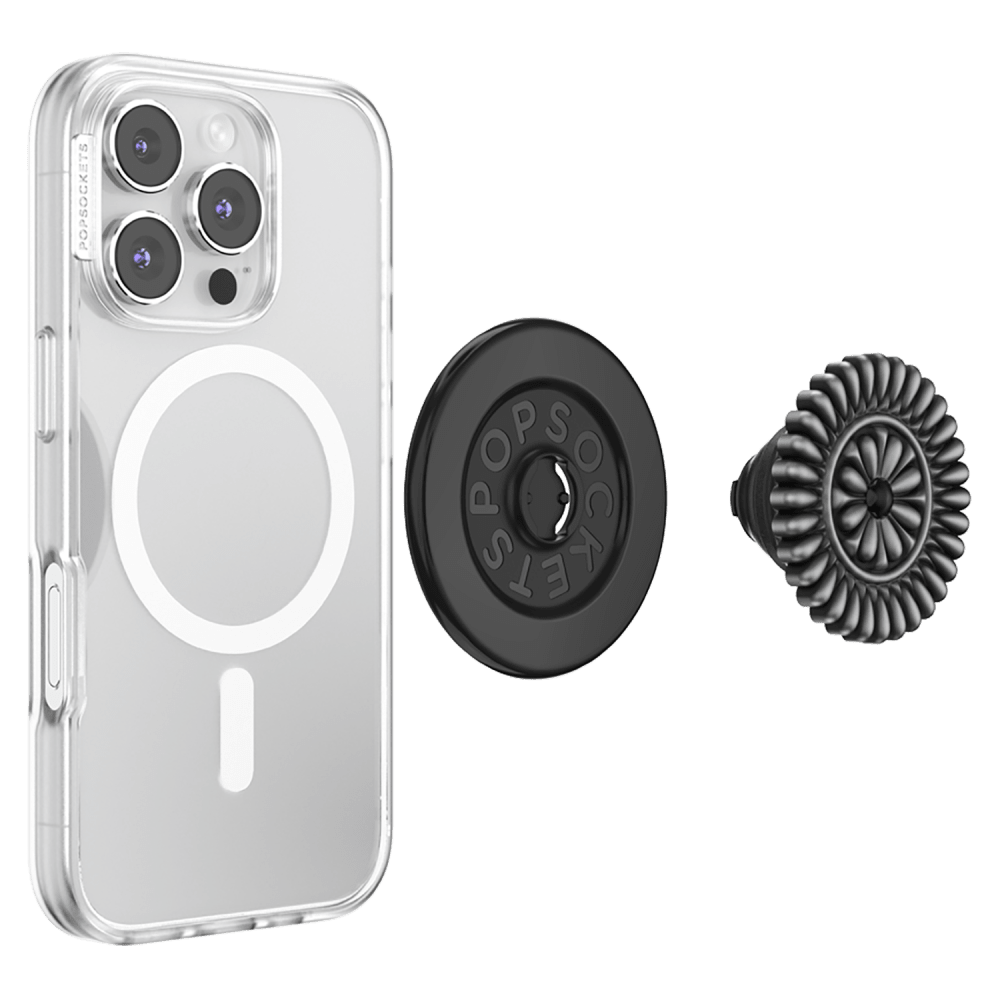 Wholesale cell phone accessory PopSockets - PopGrip MagSafe Circle - Enamel Stamped Black