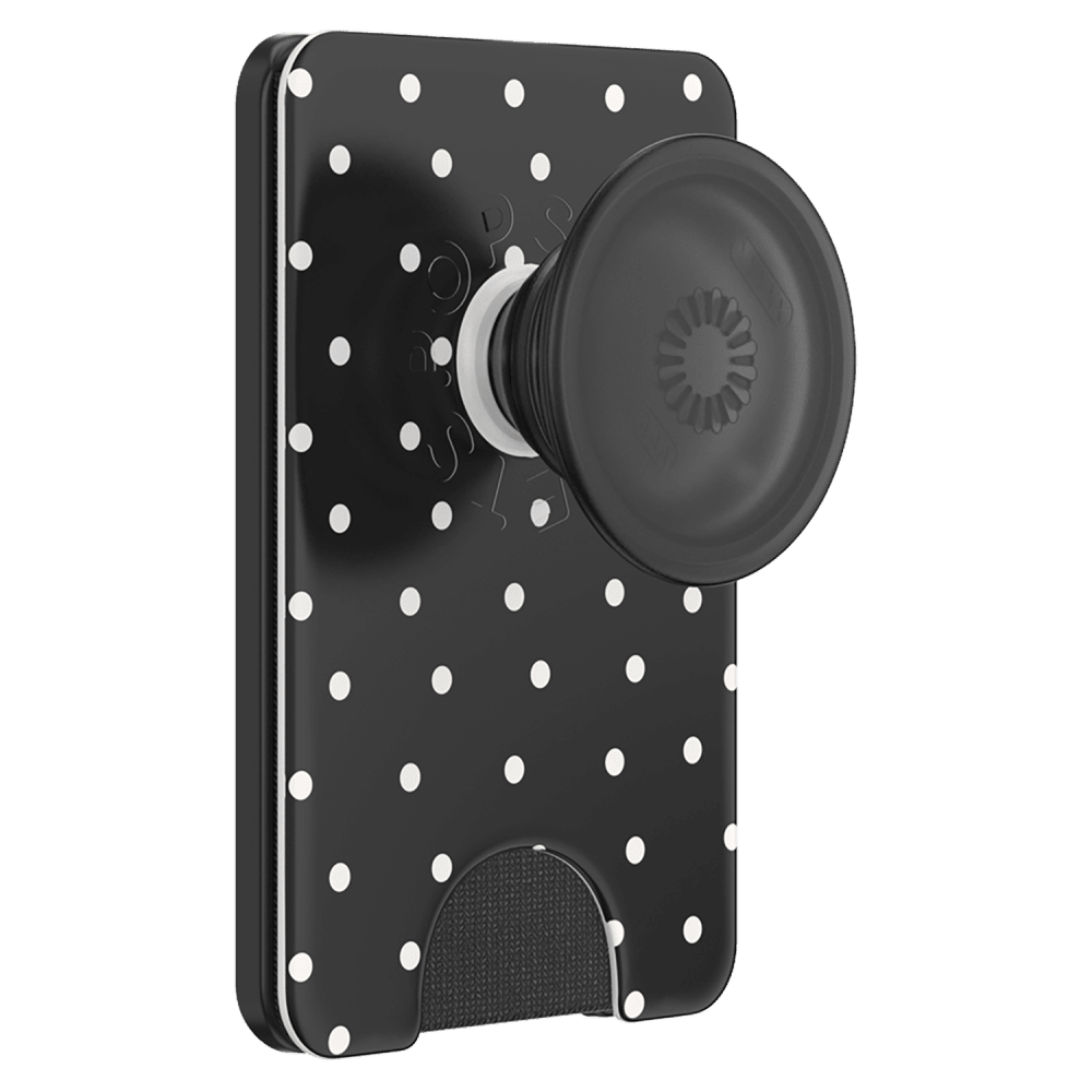 Wholesale cell phone accessory PopSockets - MagSafe PopWallet Plus - Licorice Dot