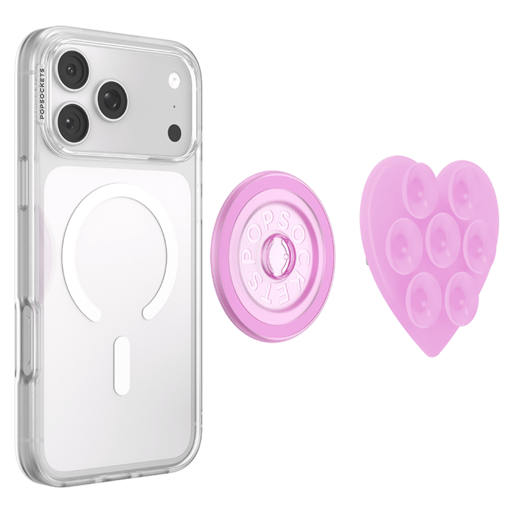 Wholesale cell phone accessory Popsockets - MagSafe PopGrip Suck-Up Heart - Baby Pink